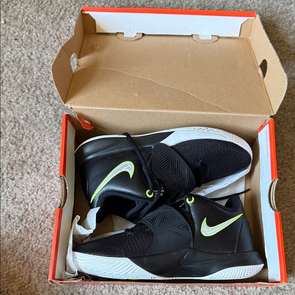 Nike Kyrie Flytrap Ill in the "Black/Volt/White" colorway